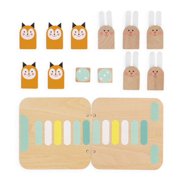 Gra strategiczna 2w1 Kółko i krzyżyk, Wyścig Taktik 5+, Janod