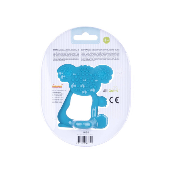 Gryzak silikonowy Uspokajający Koala Turkusowy, Giligums
