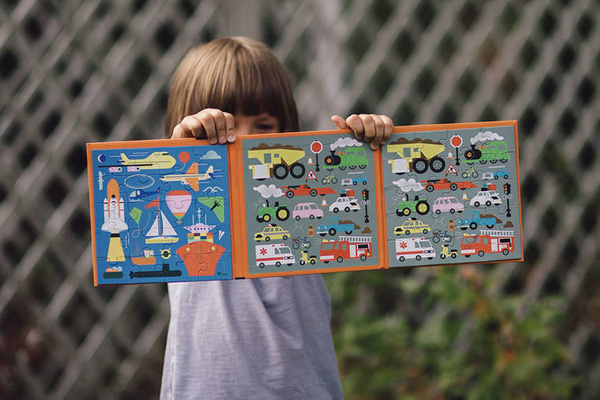 Puzzle magnetyczne 2w1 Środki transportu 20 elementów 4+, Mudpuppy