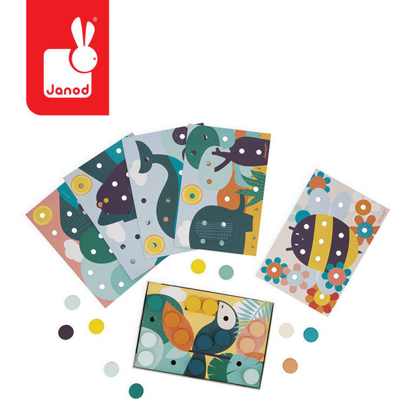 Układanka pierwsza drewniana mozaika 2+, Janod