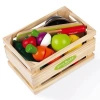 Drewniana skrzynka z warzywami i owocami do krojenia oraz akcesoriami 23 elementy, Janod