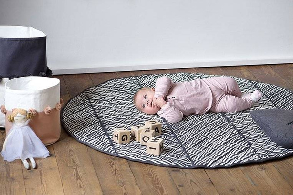 Mata do zabawy z bawełny organicznej dwustronna nieprzemakalna Nappy Free Playmat Anchor, Toddlekind