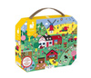 Puzzle obserwacyjne w walizce Farma 24 elementy 3+ Made in France, Janod