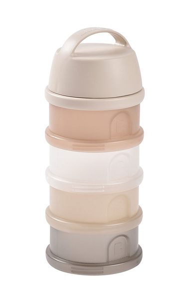 Pojemniki na mleko w proszku 4 komory (4x110ml) przeźroczyste, 0m+, Beaba