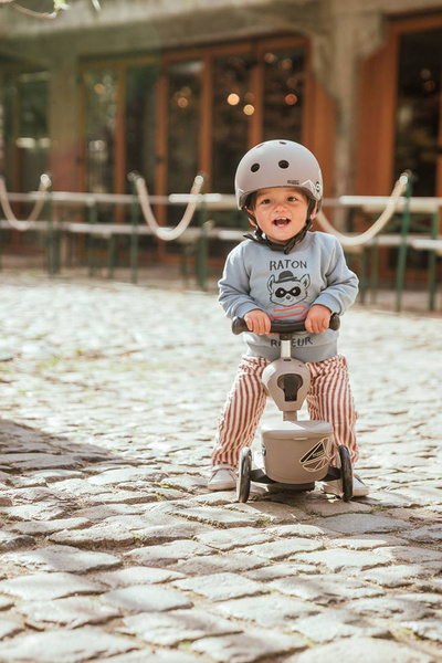 Scoot and Ride HK1 Lifestyle 2w1 jeździk i hulajnoga dla dzieci 1-5 lat, kolor: Brown Lines