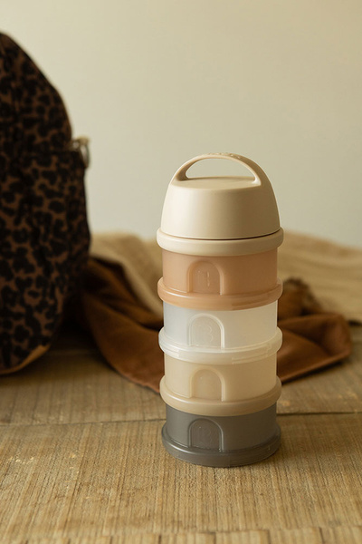 Pojemniki na mleko w proszku 4 komory (4x110ml) przeźroczyste, 0m+, Beaba