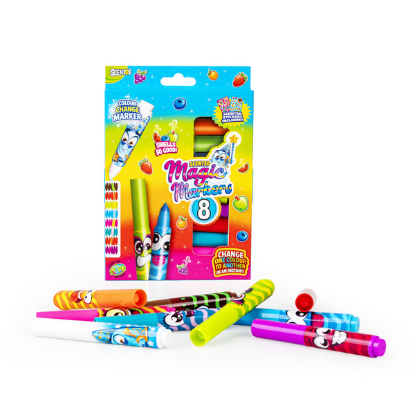 Pachnące Markery / Flamastry - Magiczne, zestaw 8 szt., 3+, Scentos
