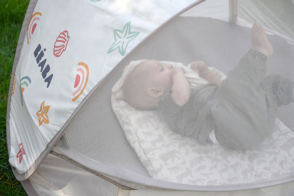 Namiot plażowy 100 cm średnicy, z moskitierą i pokrowcem Breezynest UV, Beaba
