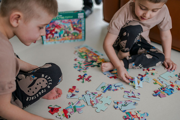 Puzzle obserwacyjne Potężne dinozaury 64 elementy, 4 lata+, Mudpuppy