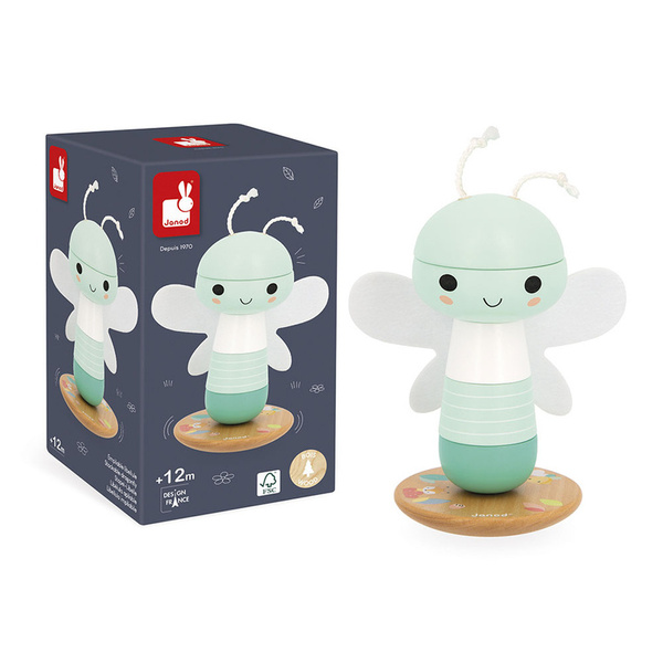 Układanka piramida drewniana Ważka Pure 12 m+, Janod