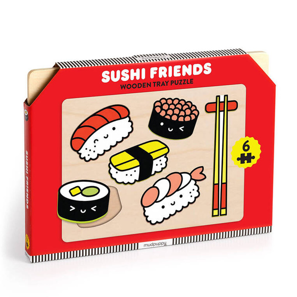 Mudpuppy Pierwsze puzzle drewniane 3D Sushi 6 elementów 1+