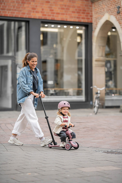 Scoot and Ride HK1 Push and Go 2w1 jeździk i hulajnoga dla dzieci 1-5 lat, kolor: Wildberry