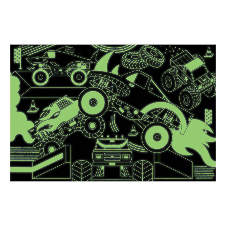 Edukacyjne puzzle świecące w ciemności Monster trucki Mudpuppy