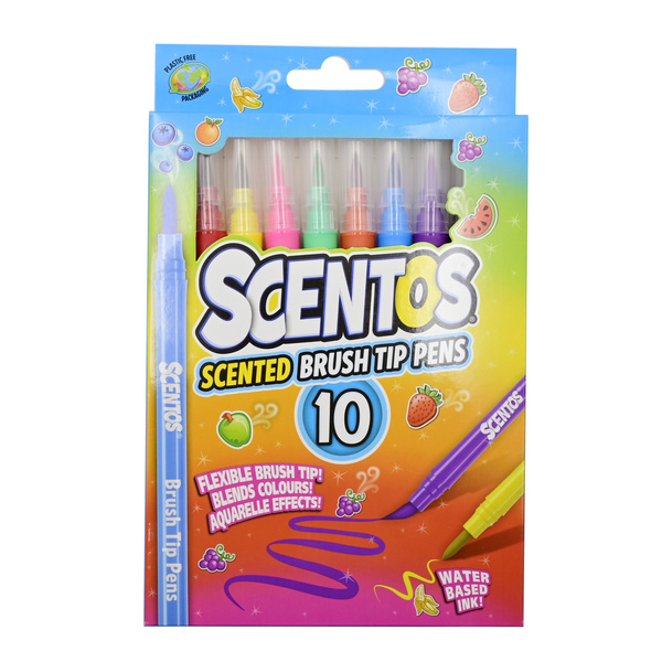 Pachnące Flamastry - Pędzel, zestaw 10 szt., dla dzieci, 3 lata+, Scentos