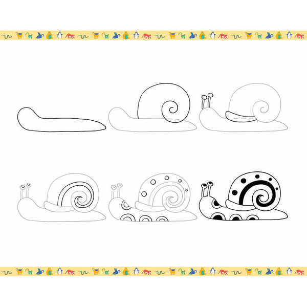 Zestaw kreatywny Rysowanie krok po kroku Zwierzęta 6+, Janod