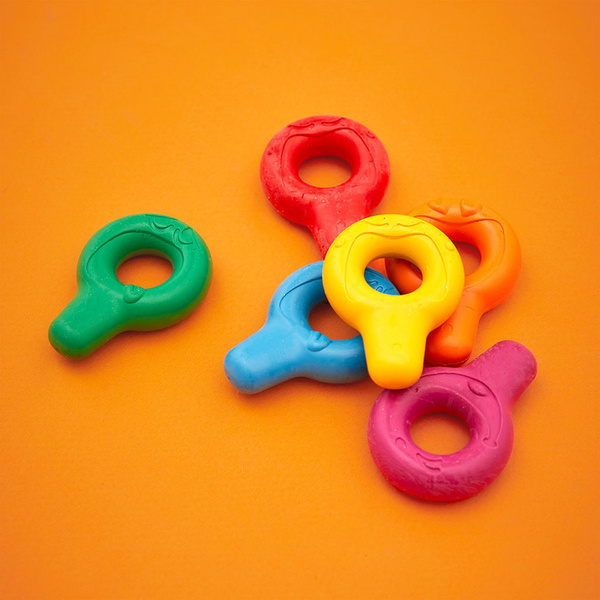 Zestaw kreatywny - Pierwsze kredki świecowe z uchwytem 6 kolorów, 12 m+, Janod