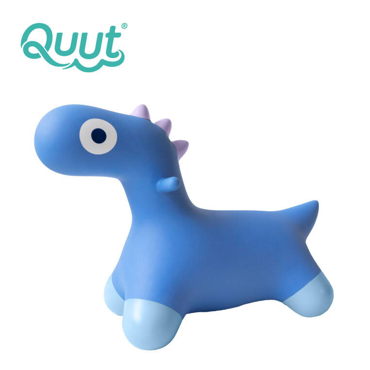 Dmuchany skoczek dinozaur Cosmic blue Quut dla dzieci 2+