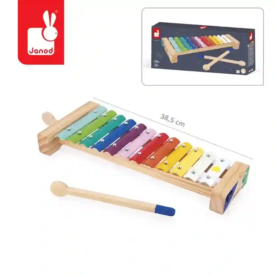 Ksylofon drewniany Gioia Janod kolorowy instrument muzyczny dla dzieci