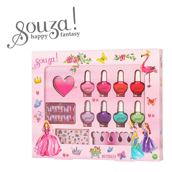Lakiery i akcesoria do paznokci dla dzieci zestaw 12 el. Księżniczka, 3 lata+, Souza!