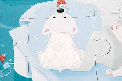 Puzzle sensoryczne 20 elementów Lodowa kraina, Janod