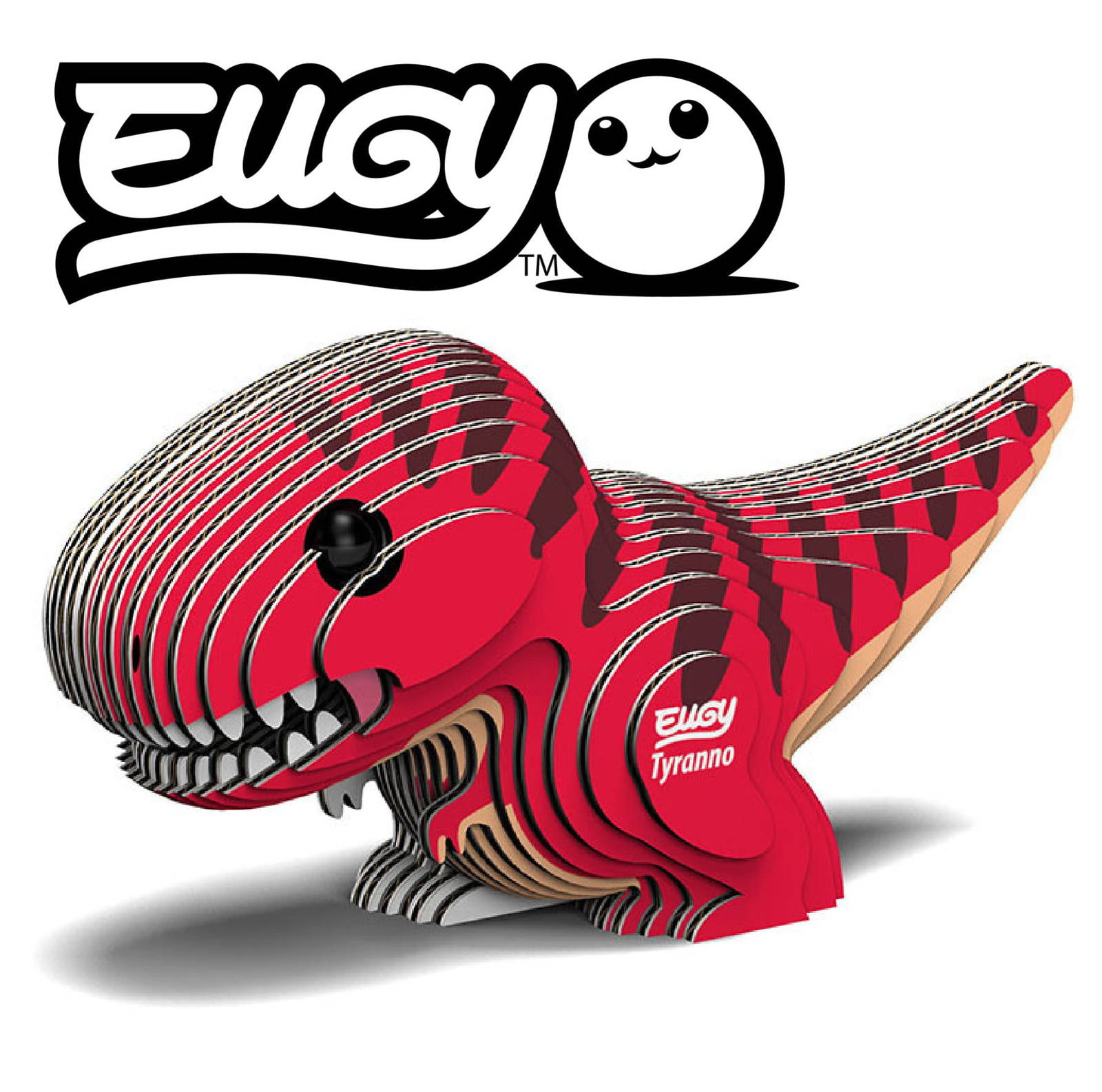 Dinozaur Tyranozaur Puzzle 3D Eugy czerwony