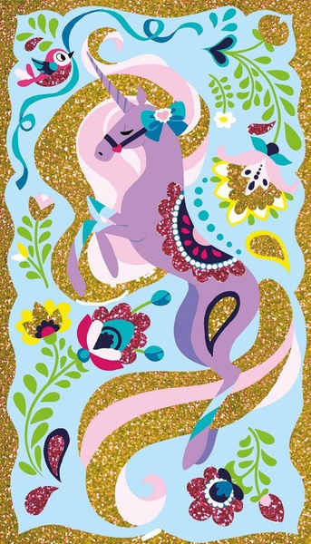 Zestaw kreatywny Magiczny brokat Jednorożce 7+, Janod