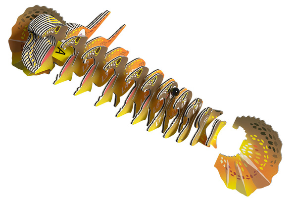 Puzzle 3D Układanka Jaszczurka Agama Kołnierzasta - zestaw kreatywny dla dzieci 6 lat+, Eugy