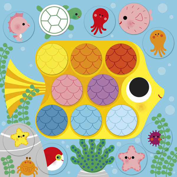 Zestaw kreatywny Okrągłe naklejki My arts & crafts dla dzieci 2+, Janod