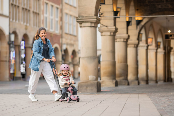 Scoot and Ride HK1 Push and Go 2w1 jeździk i hulajnoga dla dzieci 1-5 lat, kolor: Wildberry