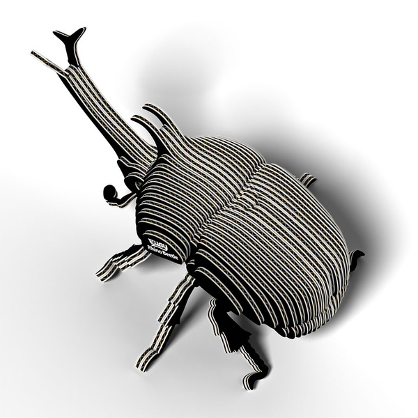 Puzzle 3D Układanka Chrząszcz Nosorożec - zestaw kreatywny dla dzieci 6 lat+, Eugy