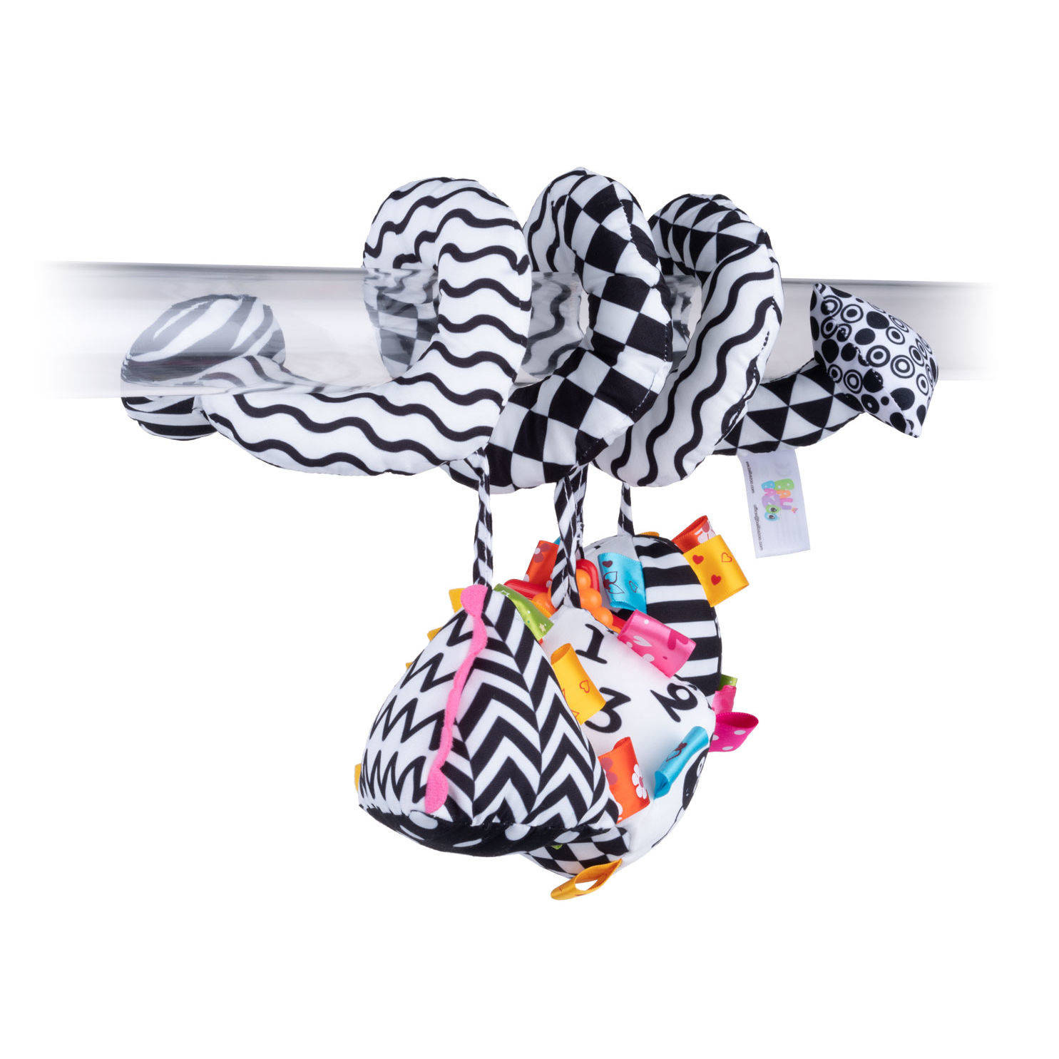 Kontrastowa spiralka do łóżeczka Balibazoo sensoryczna edukacja