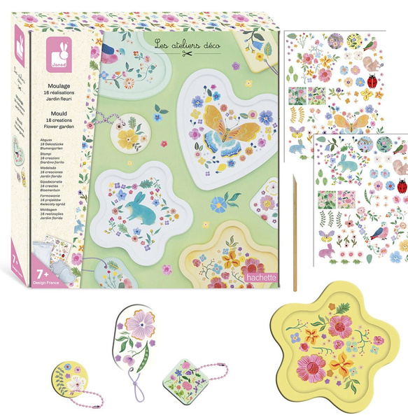 Zestaw kreatywny Formy i odlewy Ogród kwiatowy, dla dzieci 7 lat+, Janod
