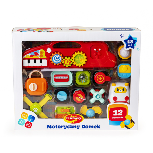 Motoryczny Domek - zestaw edukacyjny dla dzieci, 18 m+, Dumel