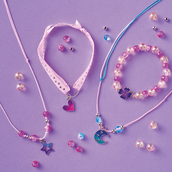 Zestaw kreatywny do tworzenia biżuterii z zawieszkami dla dzieci, 6 lat+, Janod