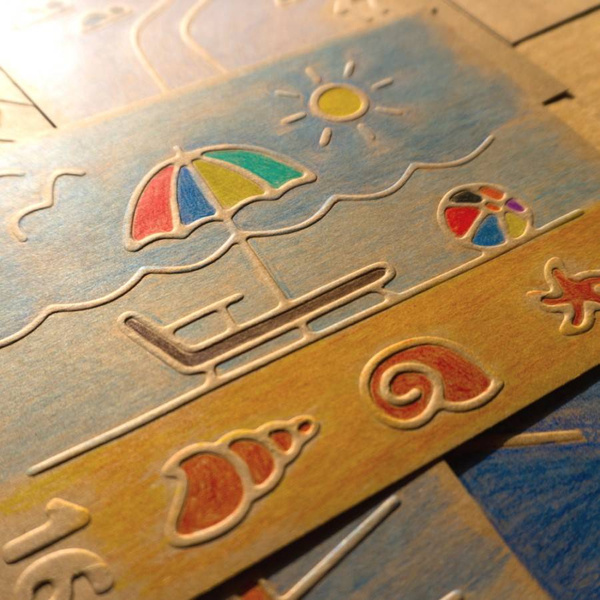 Wypukła kolorowanka dotykowa Przygoda, brązowa - eko, Robot Manufacture