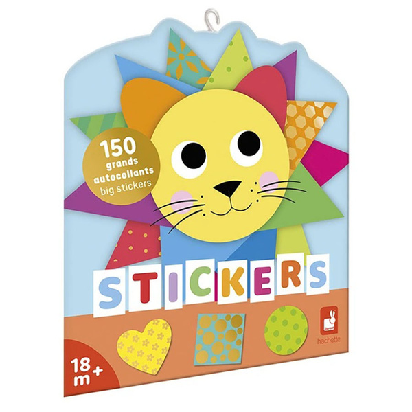 Zestaw kreatywny - naklejki Figury geometryczne, dla dzieci, 18 m+, Janod