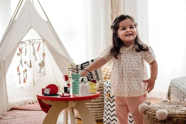 Stolik edukacyjny duży drewniany Baby Forest, Janod