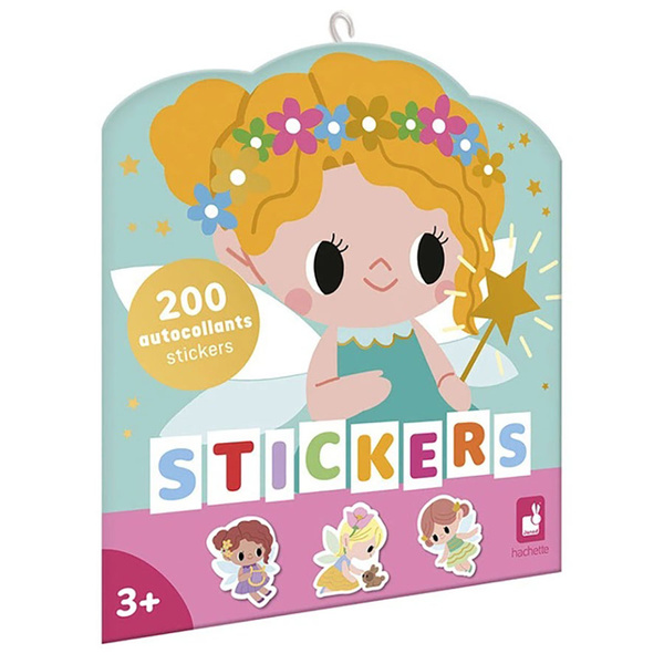 Zestaw kreatywny - książeczka z naklejkami Wróżki, dla dzieci, 3 lata+, Janod