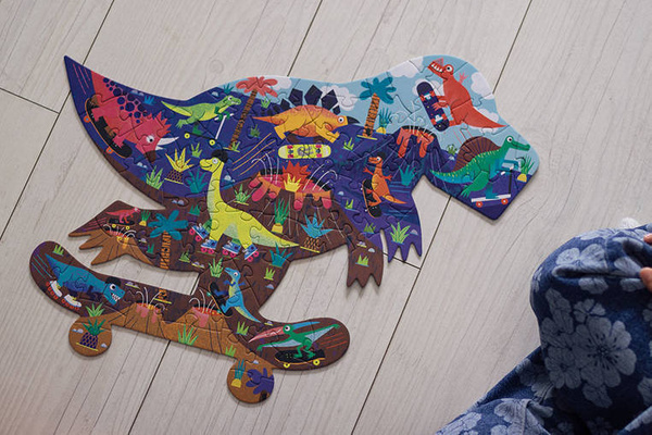 Puzzle konturowe Jurajski Skatepark 75 elementów 5+, Mudpuppy