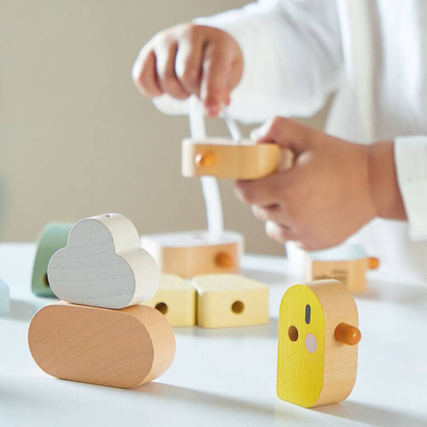 Nawlekanka z drewnianymi ptaszkami Sweet Cocoon dla dzieci 2 lata+, Janod