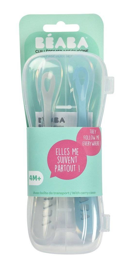 Zestaw łyżeczek silikonowych Beaba Windy Blue 4m+