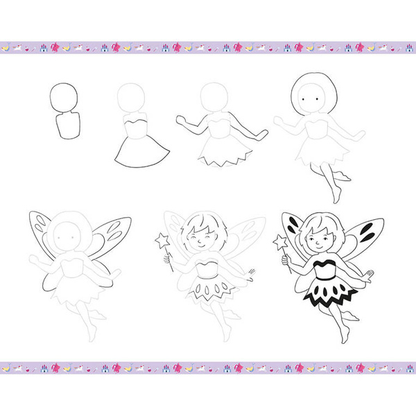 Zestaw kreatywny Rysowanie krok po kroku Fantastyczne stworzenia 7+, Janod