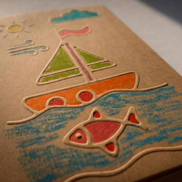 Wypukła kolorowanka dotykowa Przygoda, brązowa - eko, Robot Manufacture