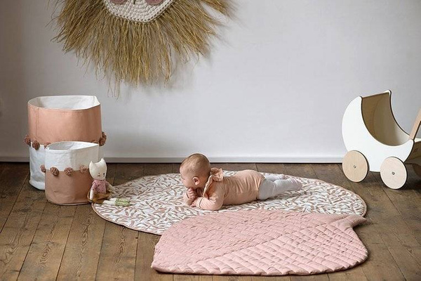 Mata do zabawy z bawełny organicznej w kształcie liścia Leaf Mat Sea Shell, Toddlekind