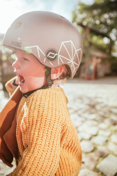 Scoot and Ride HK1 Lifestyle 2w1 jeździk i hulajnoga dla dzieci 1-5 lat, kolor: Brown Lines