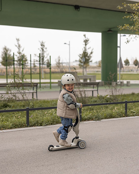 Scoot and Ride Ochraniacze dla dzieci, na rolki, wrotki, hulajnogę, rozm. S, kolor: Ash