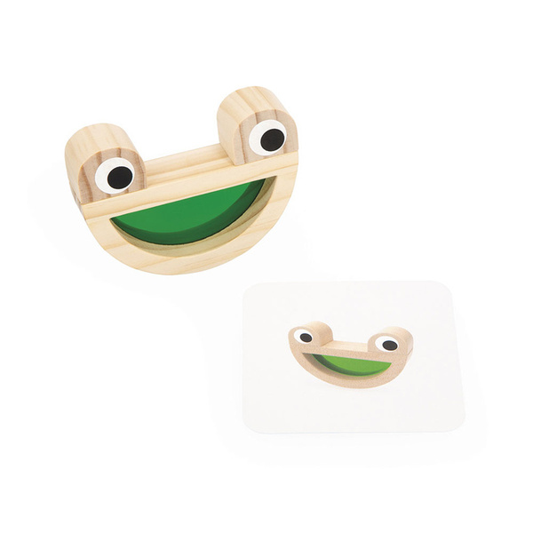 Klocki drewniane - przeźroczyste kolorowe sensoryczne, 12 m+, Janod