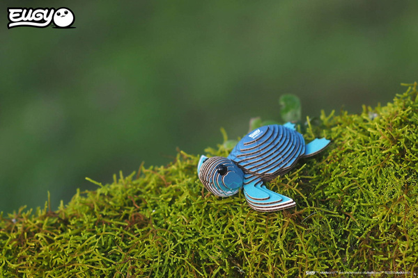 Układanka 3D Żółwik - puzzle przestrzenne zabawka kreatywna dla dzieci 6 lat+, Eugy