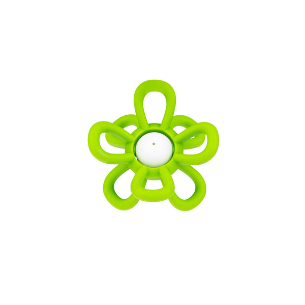 Grzechotka Gryzak silikonowy Kwiatek uspokajający zielony 3 m+, Giligums
