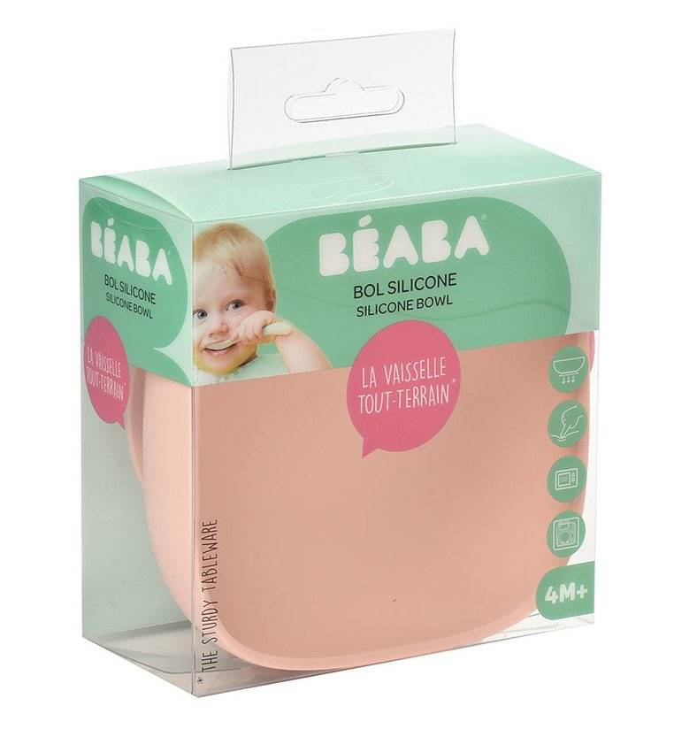 Silikonowa miseczka z przyssawką Beaba pink – miseczka dla dzieci